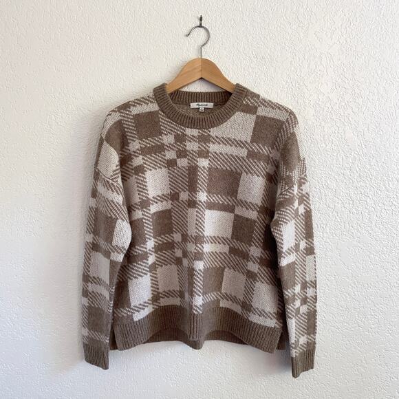 Madewell Hartfield Pullover Sweater Soft Alpaca Blend Heather Ashwood Boxy Fit M - Picture 5 of 15